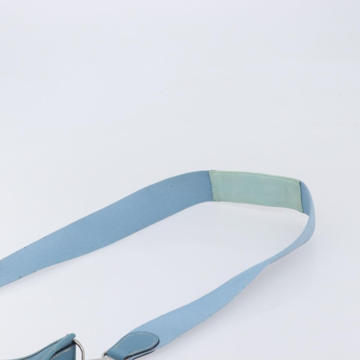 HERMES Evelyn 3PM Shoulder Bag Leather Blue Auth 199617V