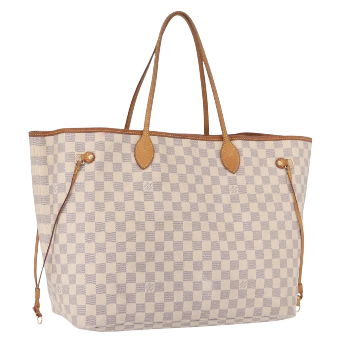 LOUIS VUITTON Damier Azur Neverfull GM Tote Bag N41360 LV Auth 199621