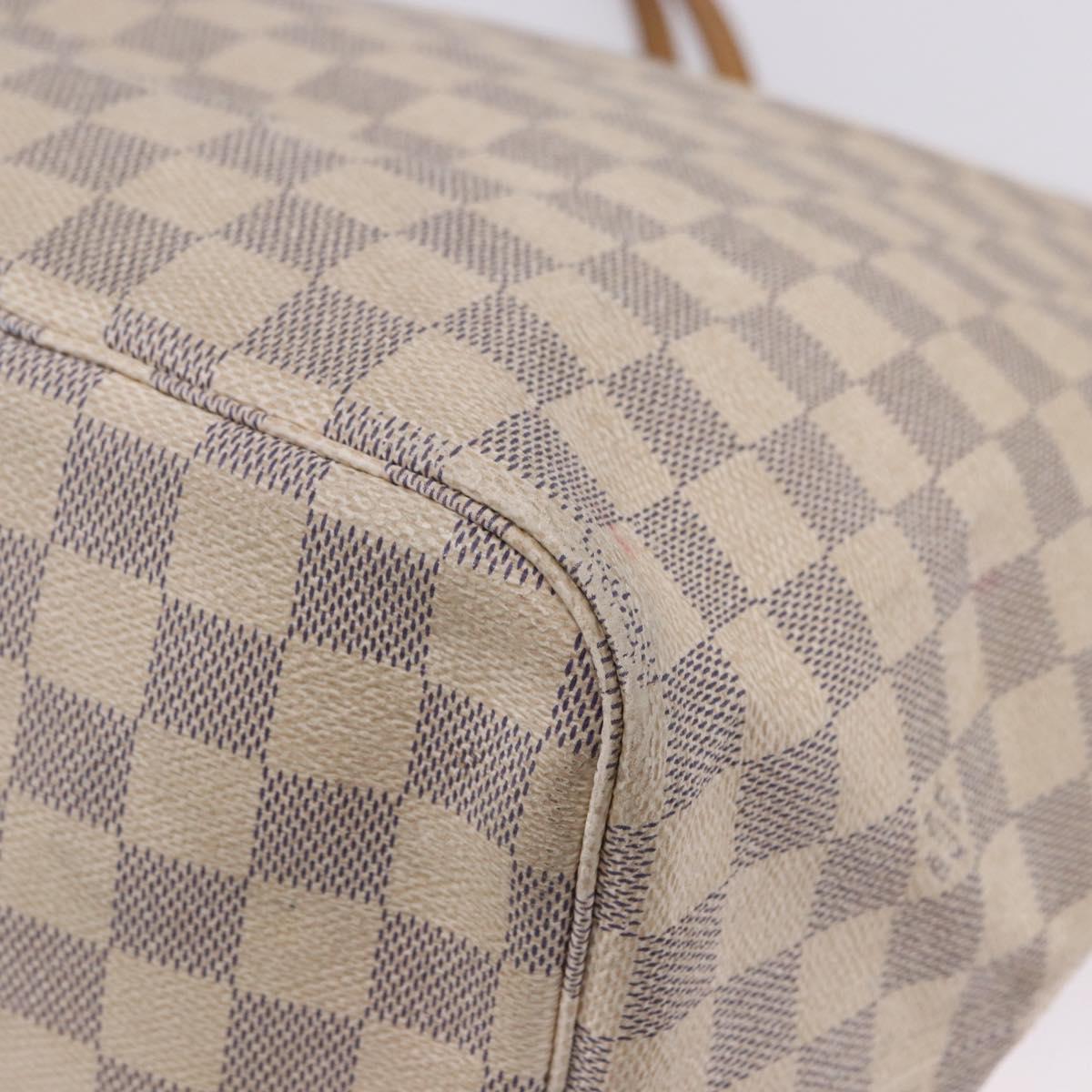 LOUIS VUITTON Damier Azur Neverfull GM Tote Bag N41360 LV Auth 199621