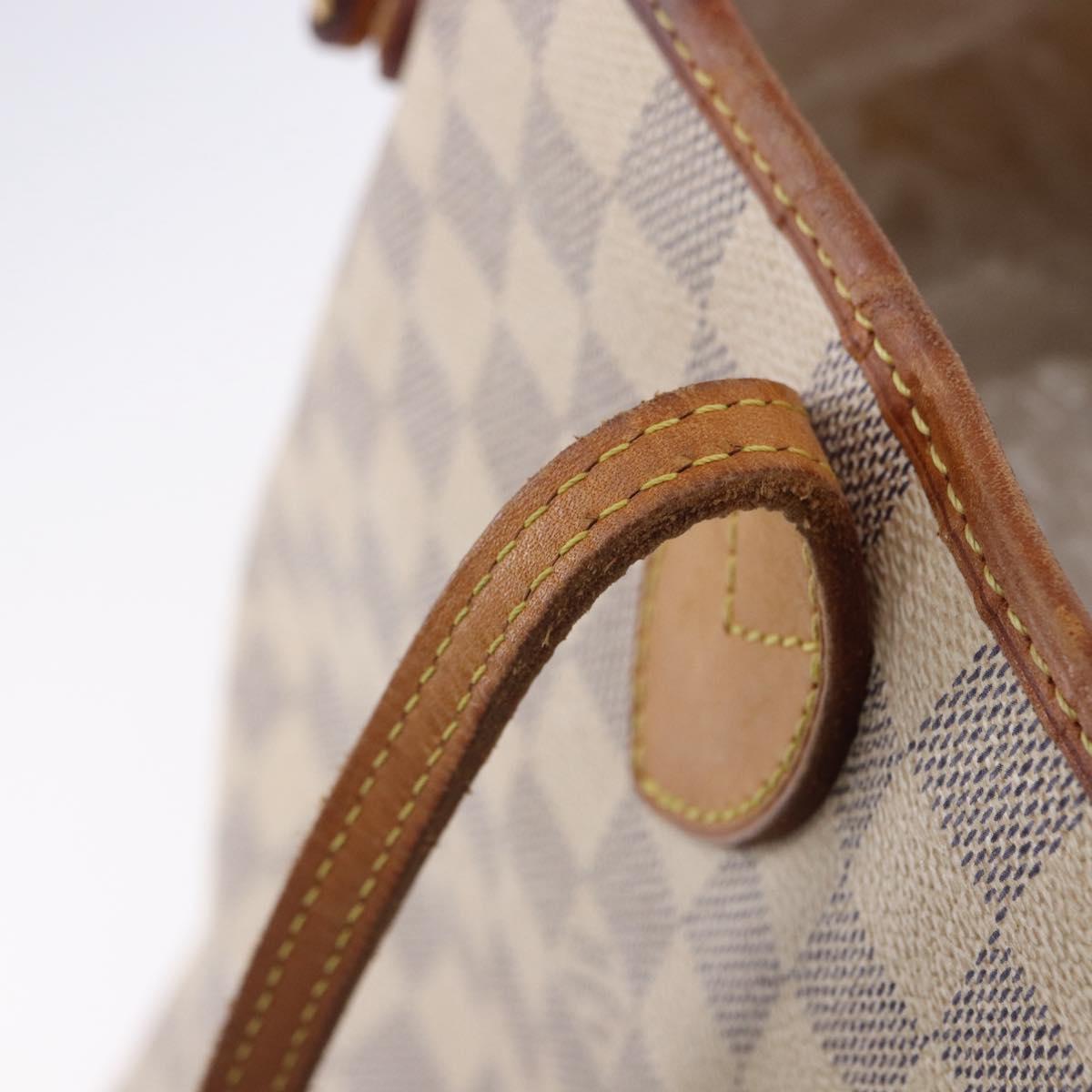 LOUIS VUITTON Damier Azur Neverfull GM Tote Bag N41360 LV Auth 199621