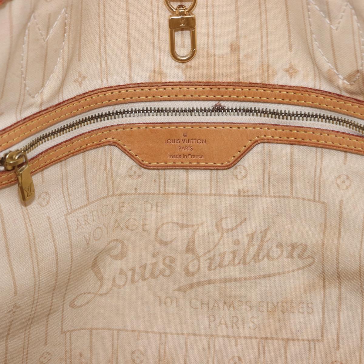 LOUIS VUITTON Damier Azur Neverfull GM Tote Bag N41360 LV Auth 199621