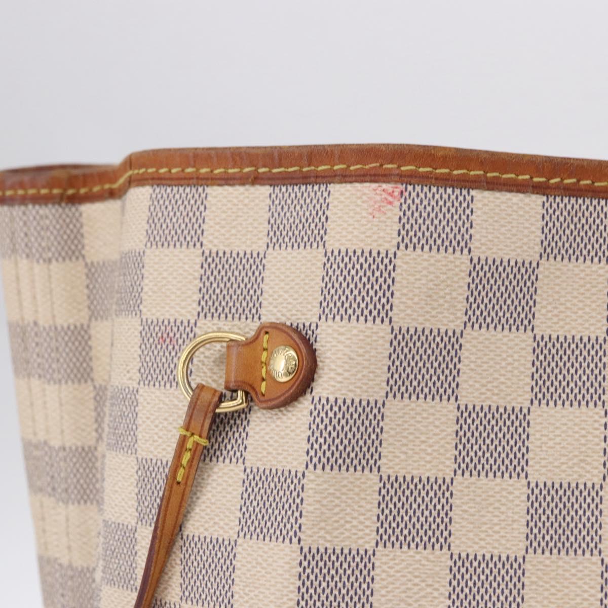 LOUIS VUITTON Damier Azur Neverfull GM Tote Bag N41360 LV Auth 199621