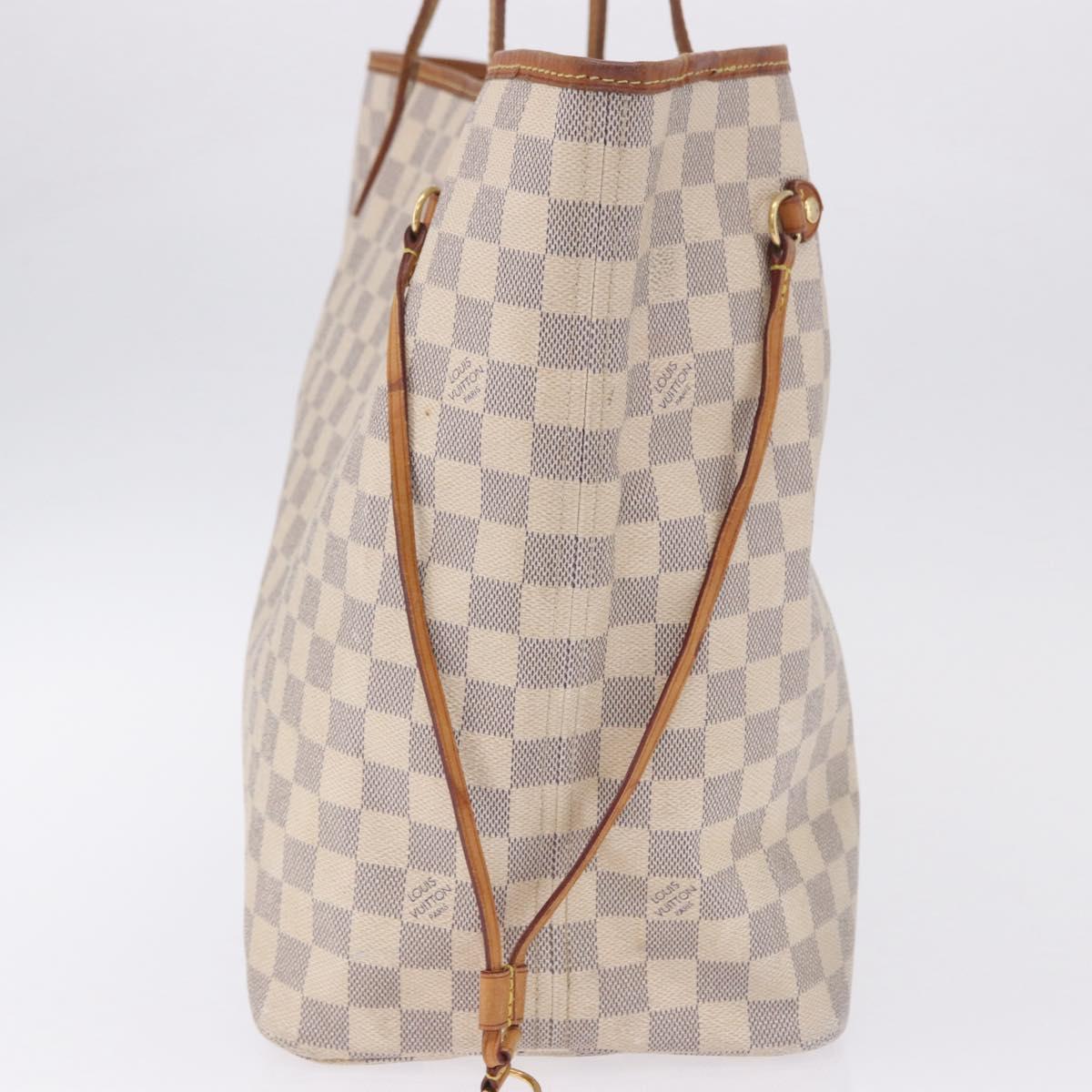 LOUIS VUITTON Damier Azur Neverfull GM Tote Bag N41360 LV Auth 199621
