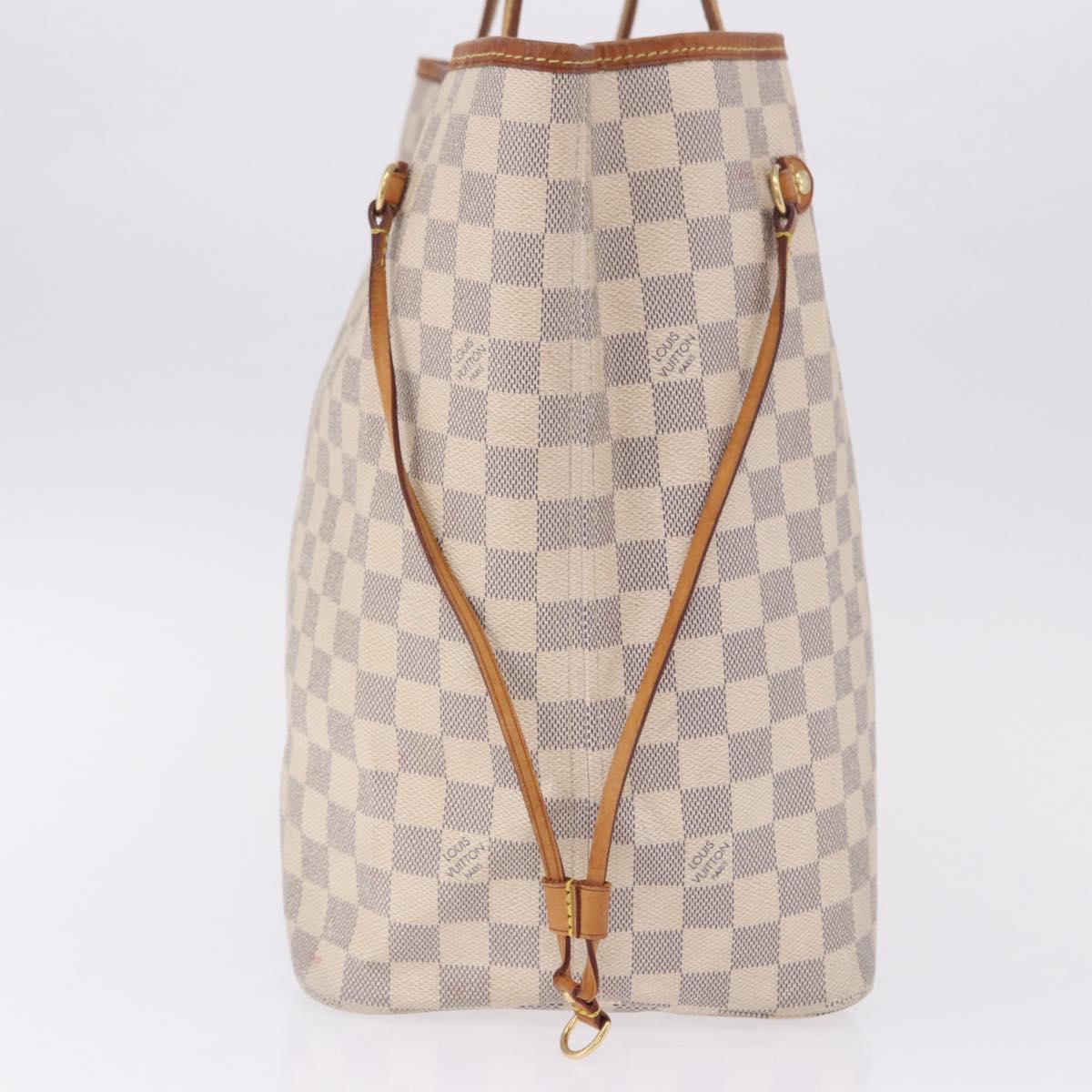 LOUIS VUITTON Damier Azur Neverfull GM Tote Bag N41360 LV Auth 199621