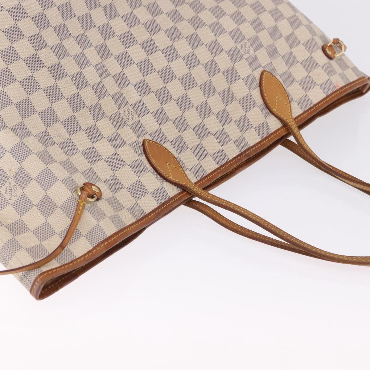 LOUIS VUITTON Damier Azur Neverfull GM Tote Bag N41360 LV Auth 199621