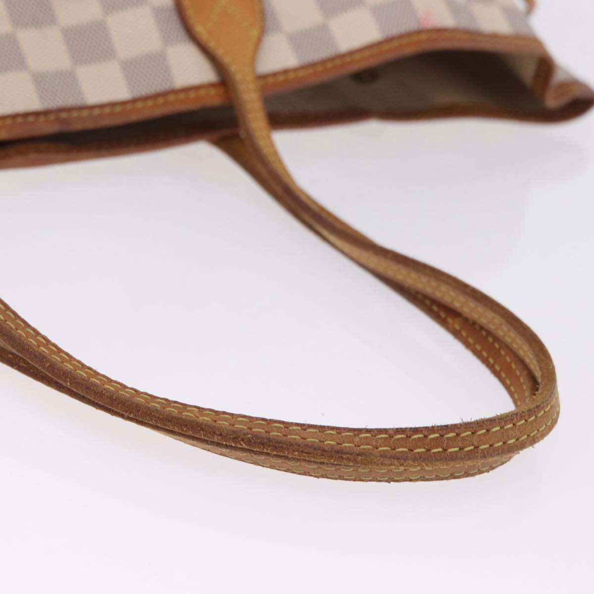 LOUIS VUITTON Damier Azur Neverfull GM Tote Bag N41360 LV Auth 199621