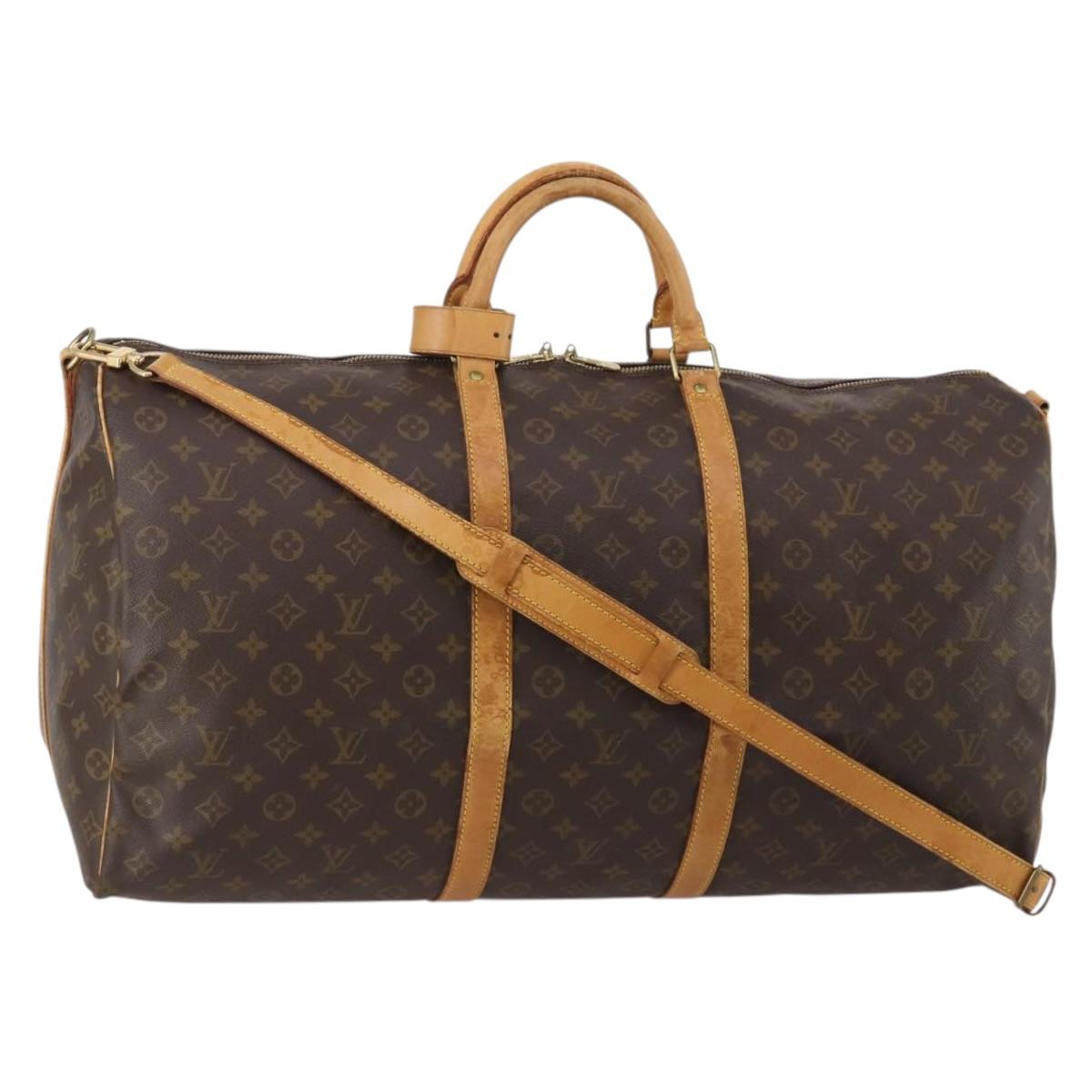 LOUIS VUITTON Monogram Keepall Bandouliere 60 Boston Bag M41412 LV Auth 199628