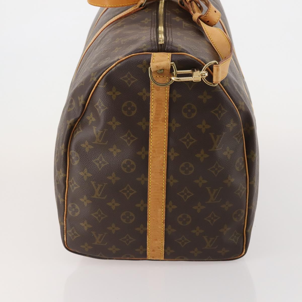LOUIS VUITTON Monogram Keepall Bandouliere 60 Boston Bag M41412 LV Auth 199628