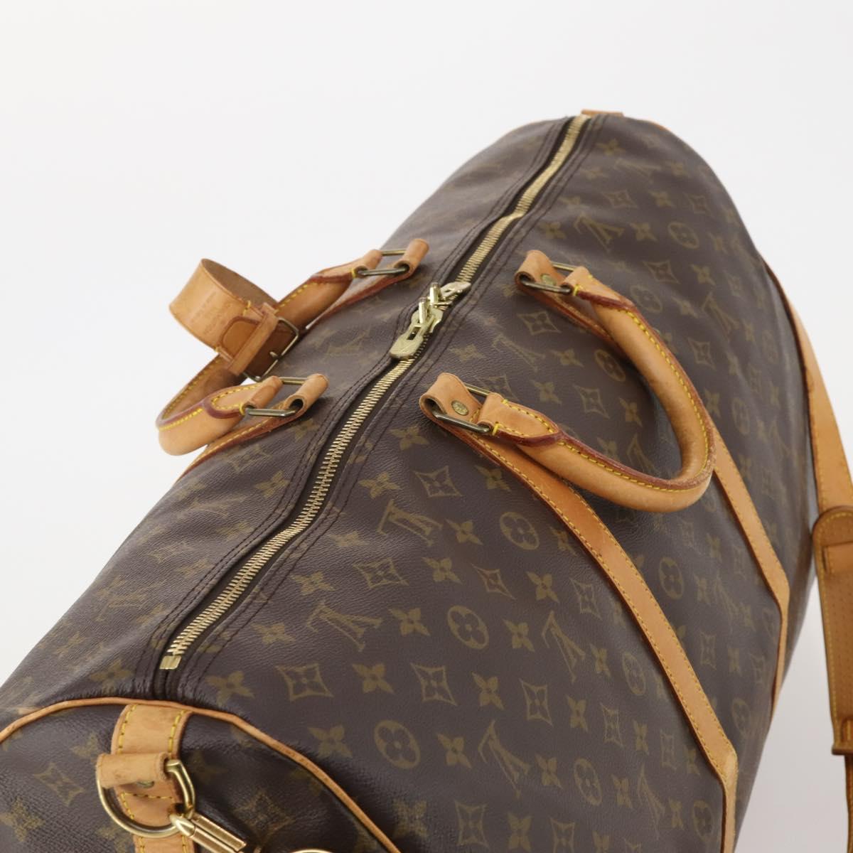 LOUIS VUITTON Monogram Keepall Bandouliere 60 Boston Bag M41412 LV Auth 199628