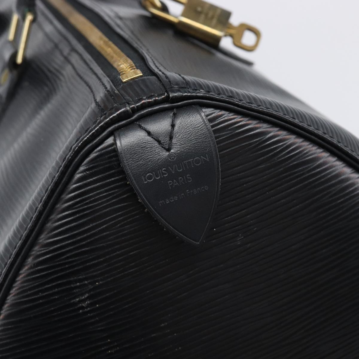LOUIS VUITTON Epi Speedy 30 Hand Bag Noir Black M43002 LV Auth 199637V
