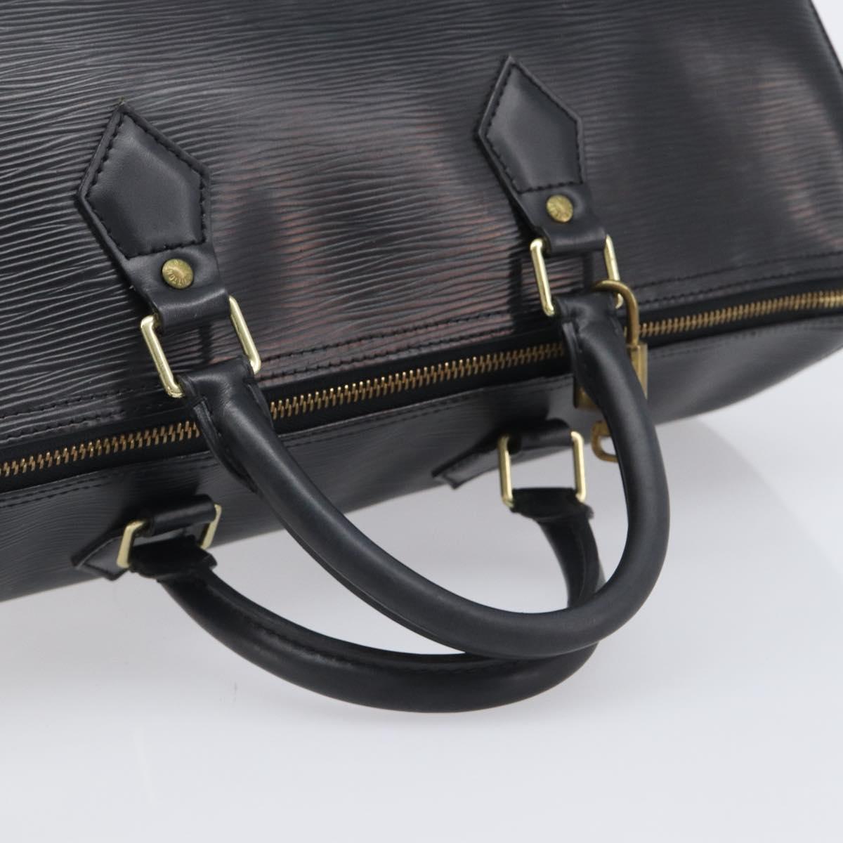 LOUIS VUITTON Epi Speedy 30 Hand Bag Noir Black M43002 LV Auth 199637V