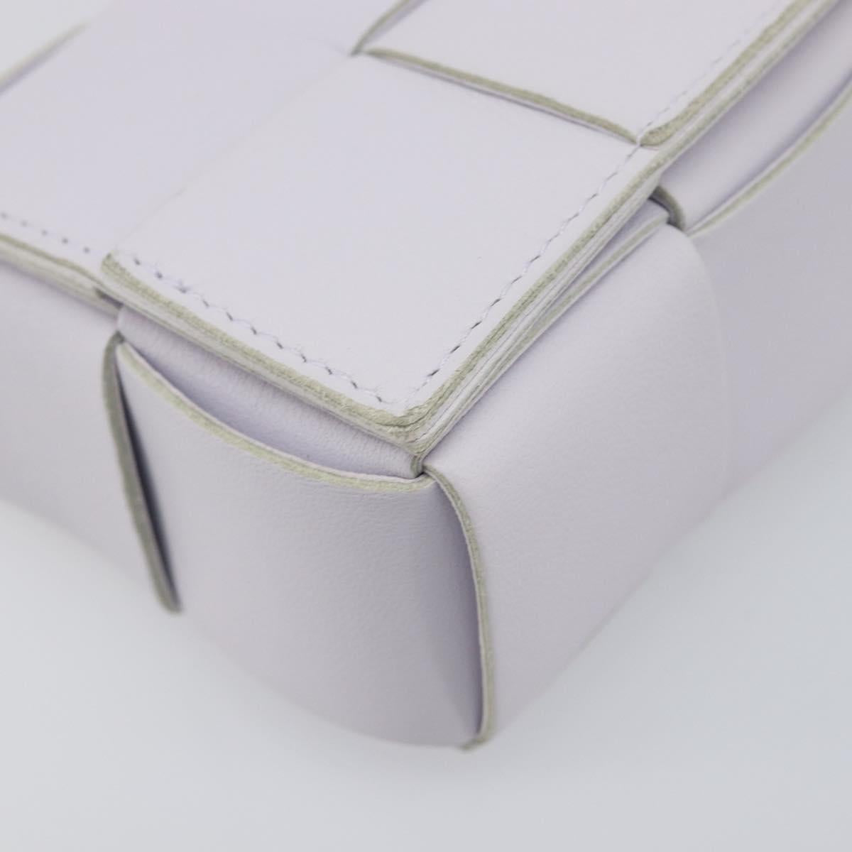 BOTTEGA VENETA MAXI INTRECCIATO Candy Cassette Bag Leather White Auth 199640V