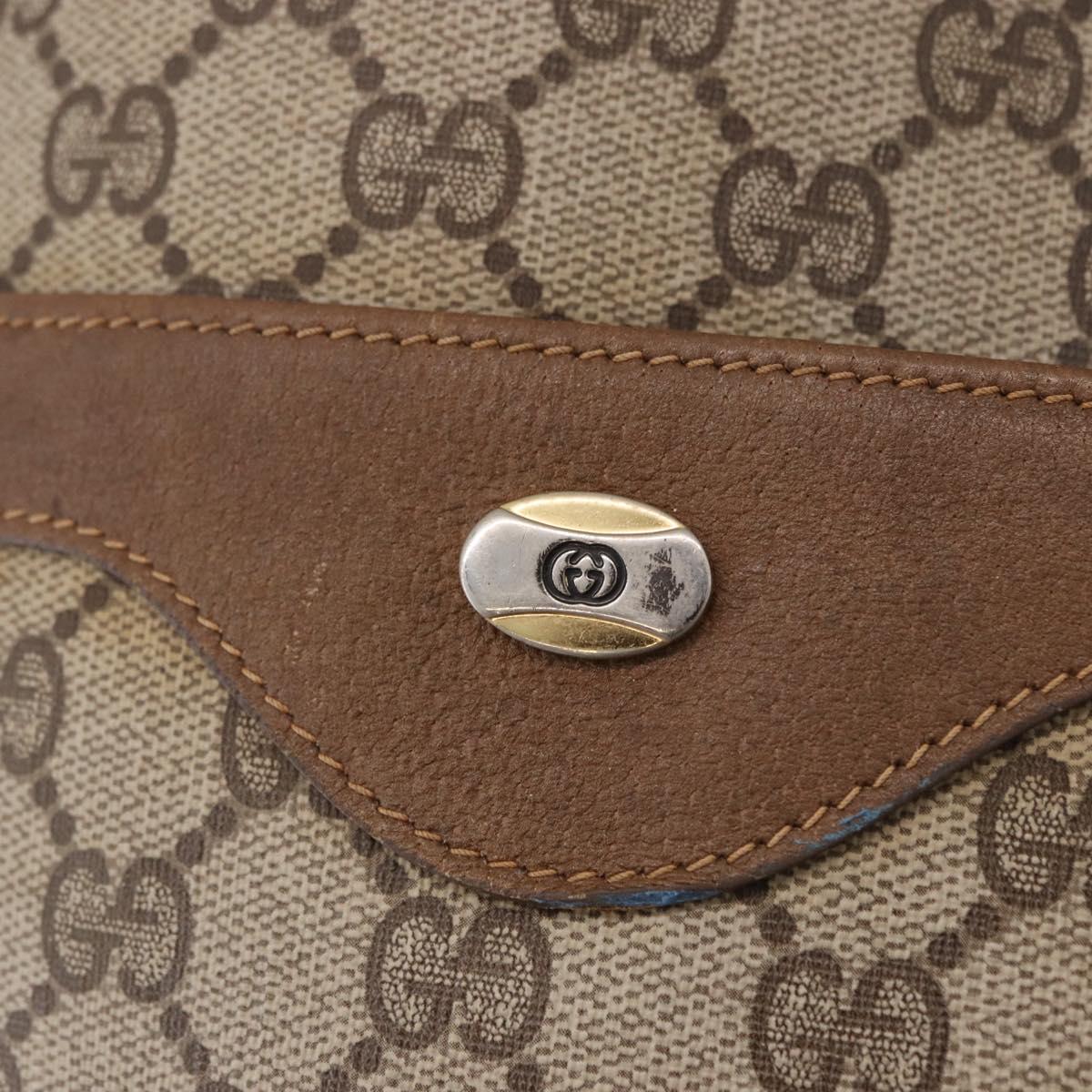 GUCCI GG Supreme Web Sherry Line Tote Bag PVC Beige Gold 39 02 003 Auth 199642