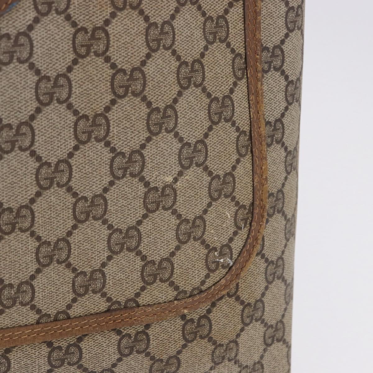 GUCCI GG Supreme Web Sherry Line Tote Bag PVC Beige Gold 39 02 003 Auth 199642