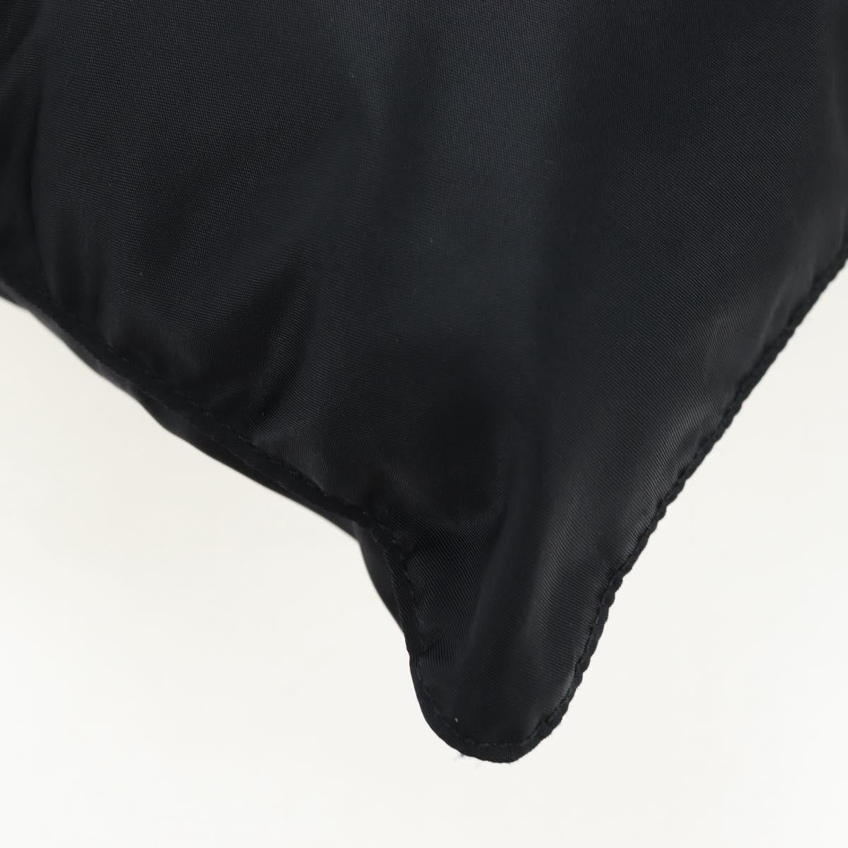 PRADA Shoulder Bag Nylon Black Silver Auth 199644V