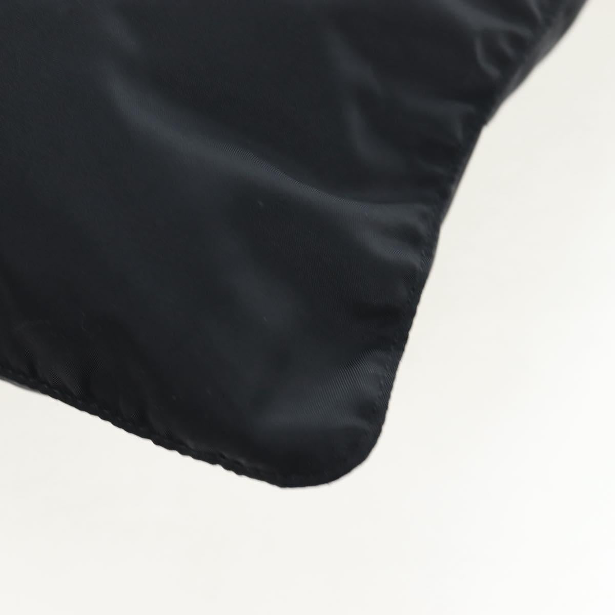PRADA Shoulder Bag Nylon Black Silver Auth 199644V