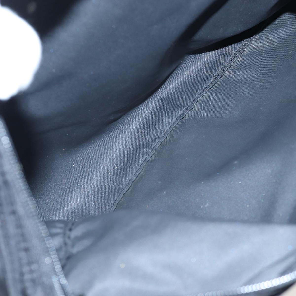 PRADA Shoulder Bag Nylon Black Silver Auth 199644V