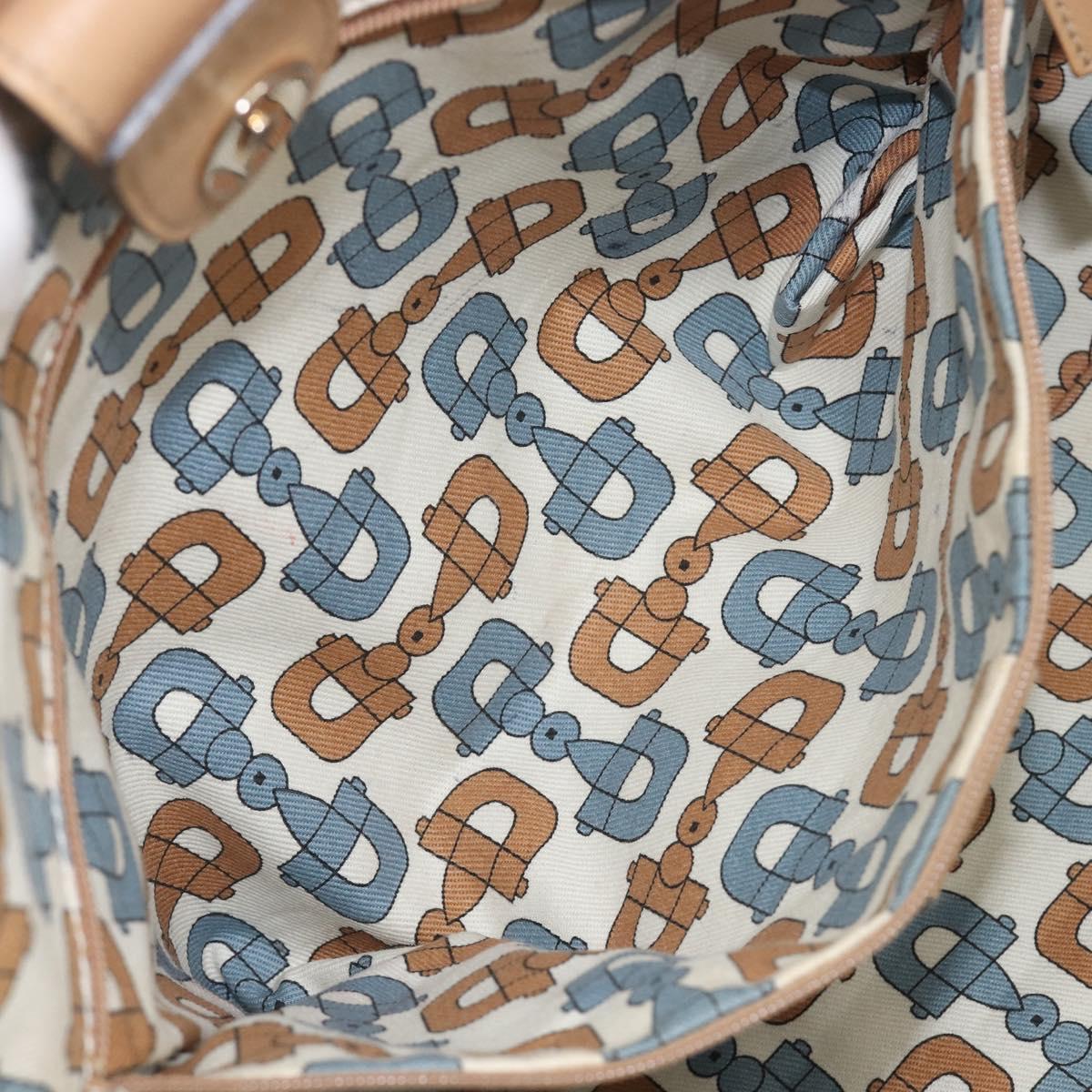 GUCCI GG Canvas Guccissima Tote Bag Leather Beige Gold 211944 Auth 199658V