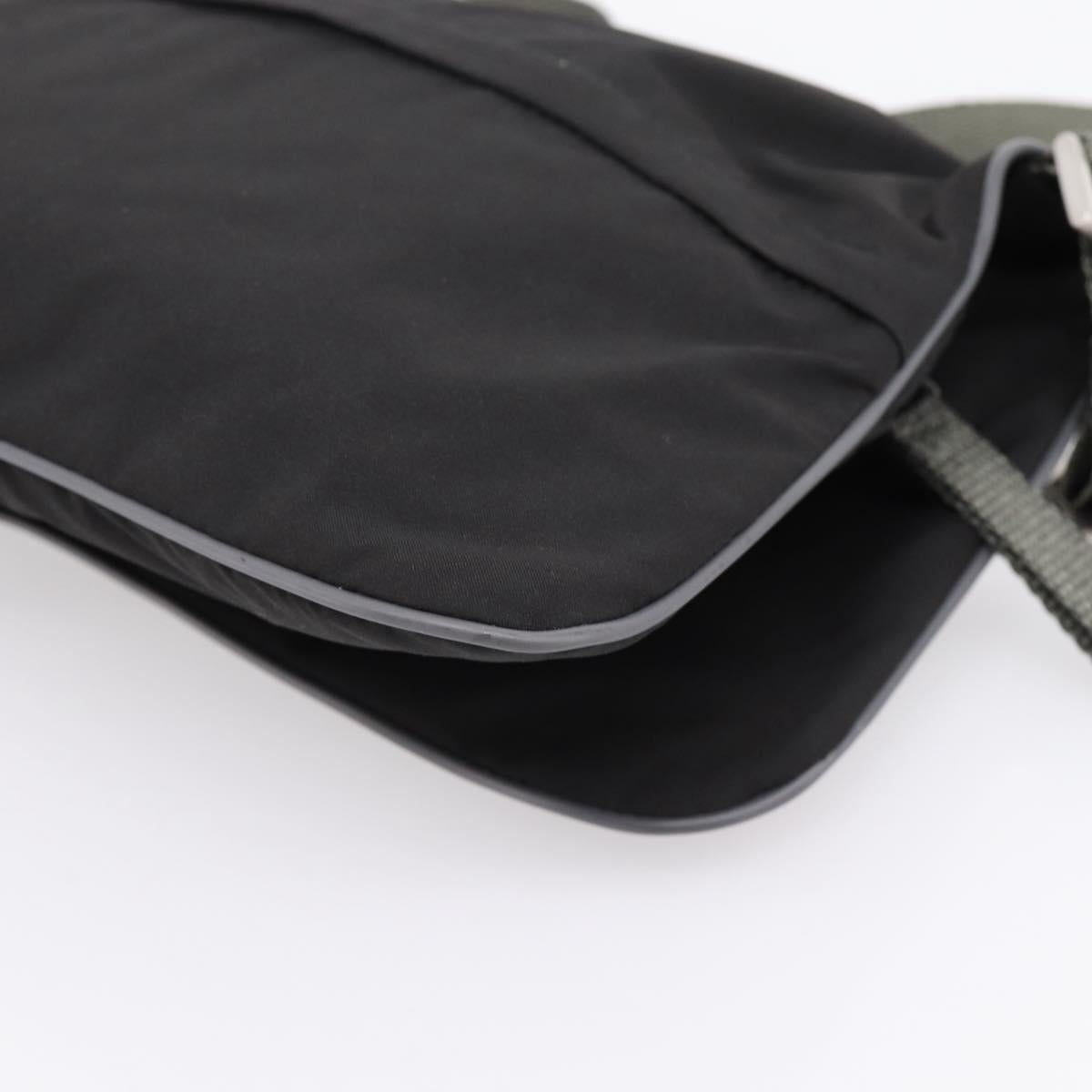PRADA PRADA Sports Shoulder Bag Nylon Black Auth 199659A