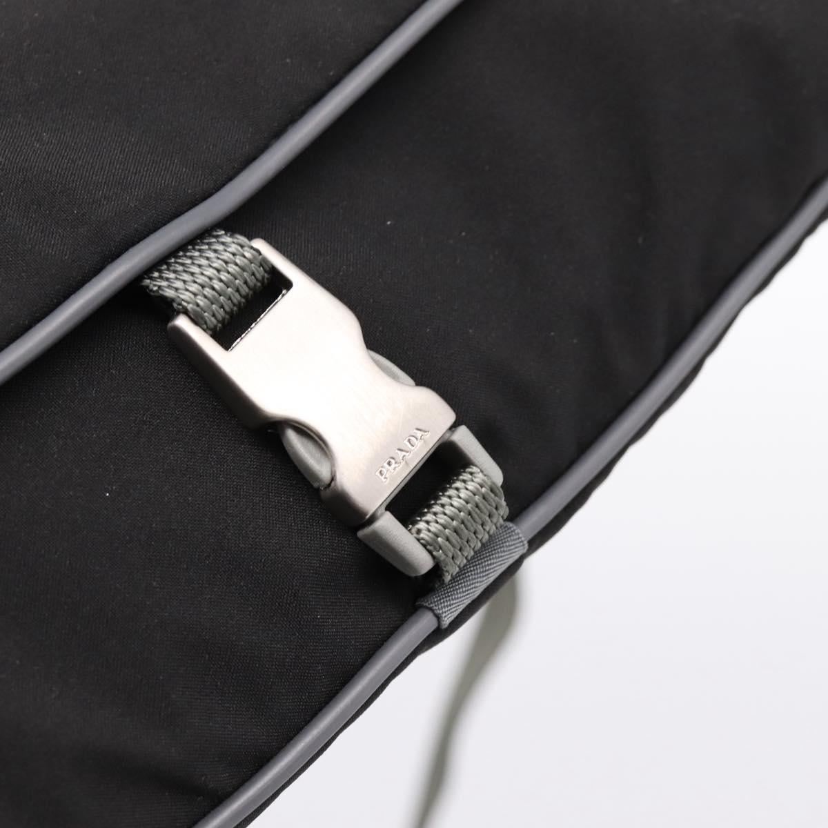 PRADA PRADA Sports Shoulder Bag Nylon Black Auth 199659A