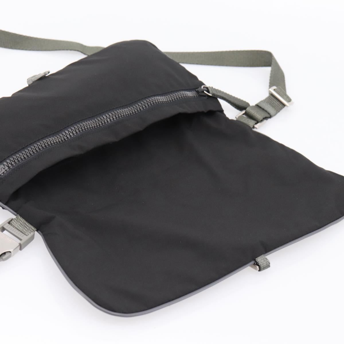 PRADA PRADA Sports Shoulder Bag Nylon Black Auth 199659A