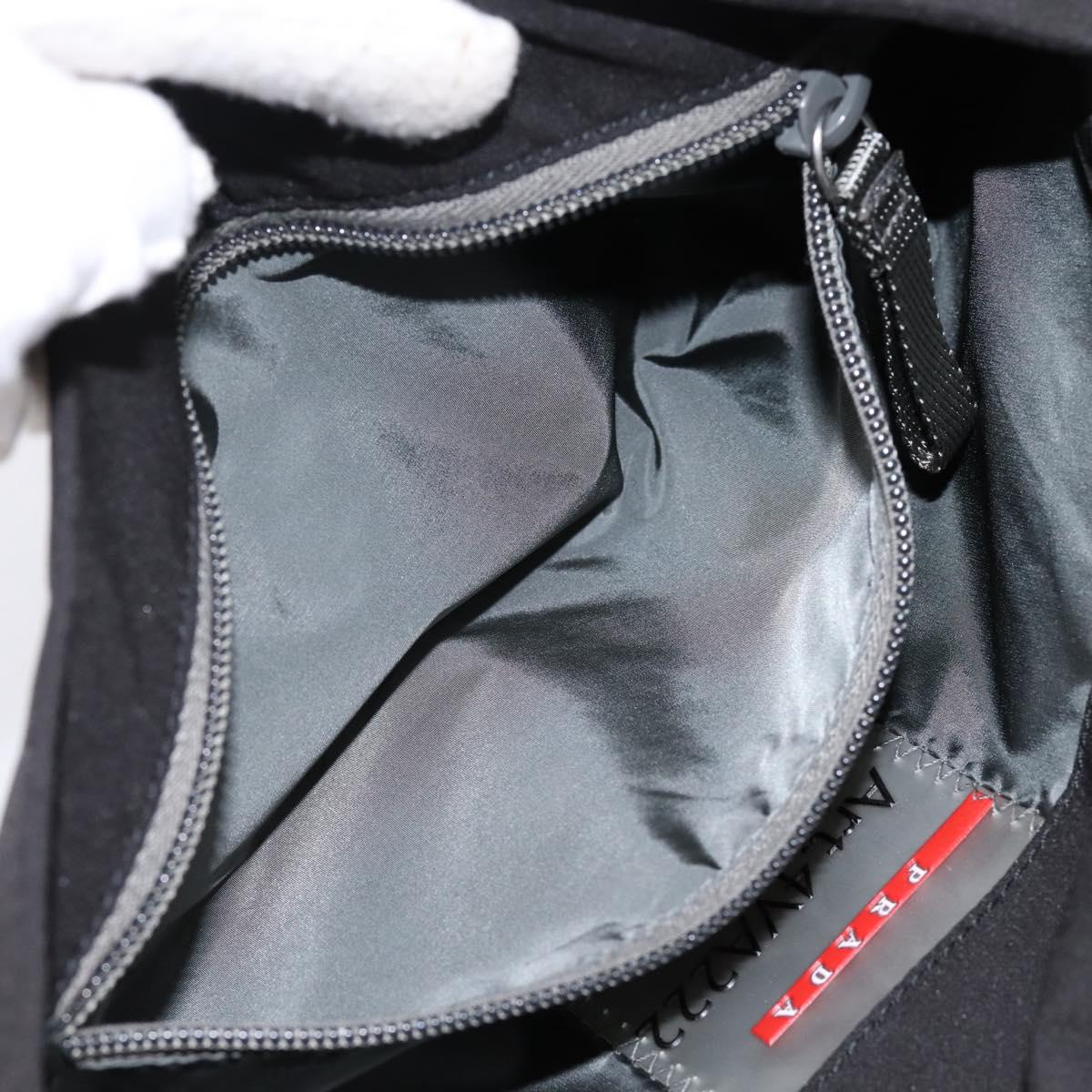 PRADA PRADA Sports Shoulder Bag Nylon Black Auth 199659A