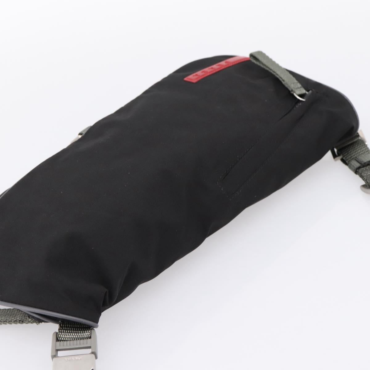 PRADA PRADA Sports Shoulder Bag Nylon Black Auth 199659A