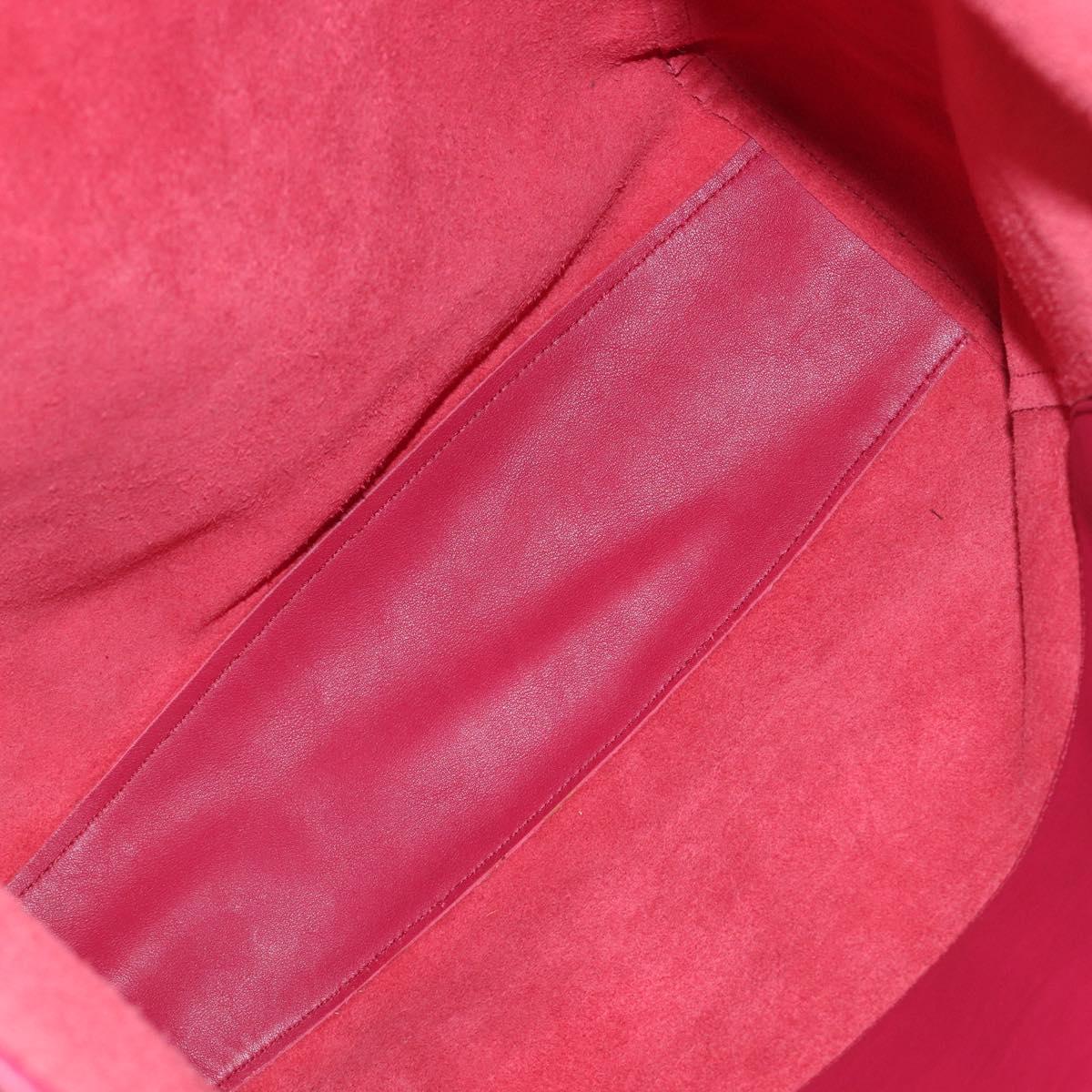LOEWE Tote Bag Leather Wine Red Silver Auth 199664V