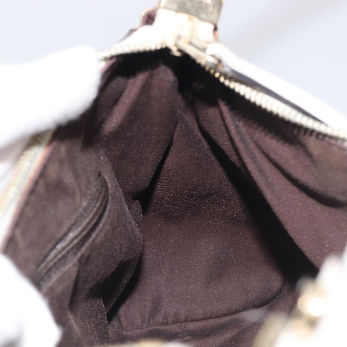 GUCCI GG Canvas Hand Bag Beige Gold 190525 Auth 199666V