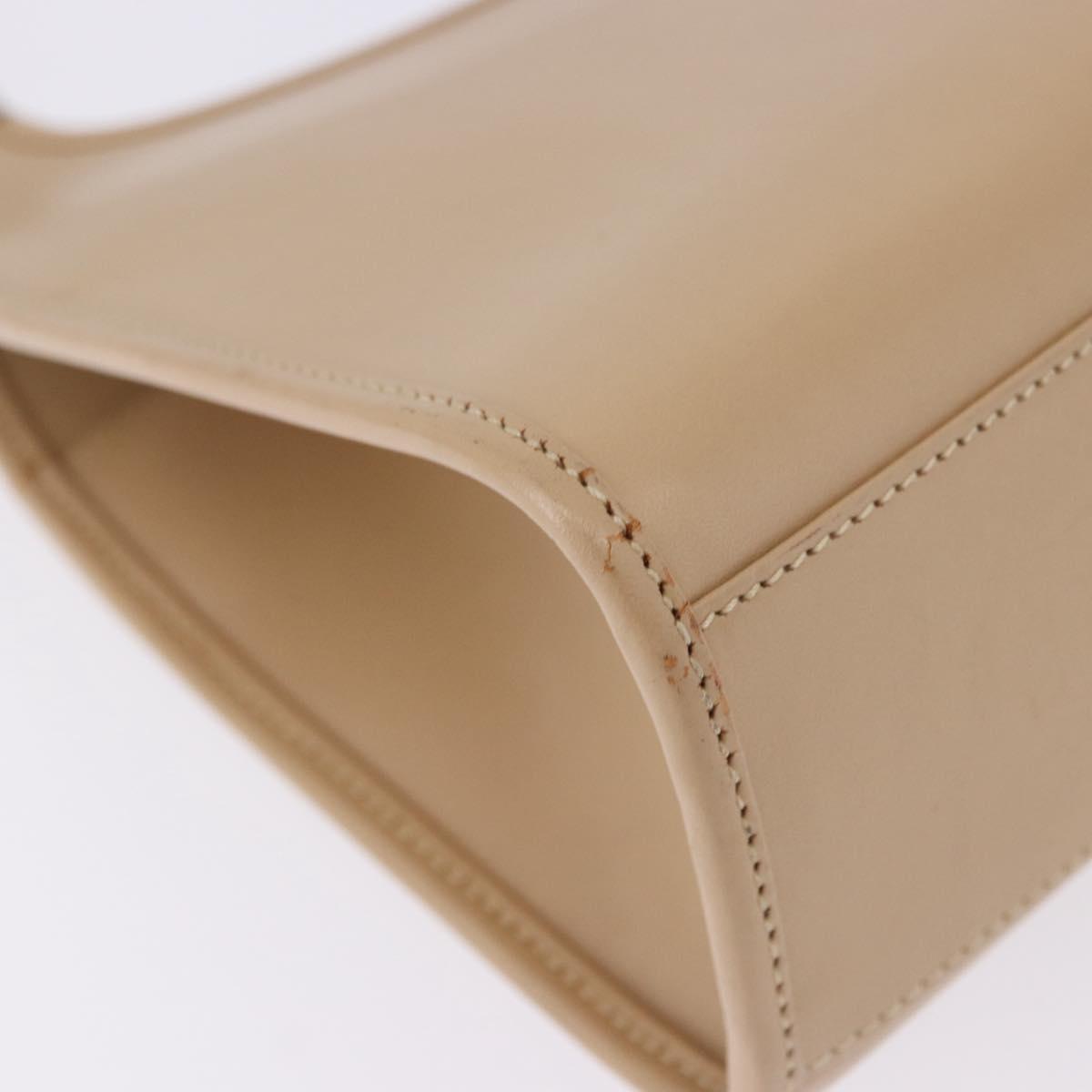 GUCCI Jackie Hand Bag Leather Beige Silver 002 1068 Auth 199675V