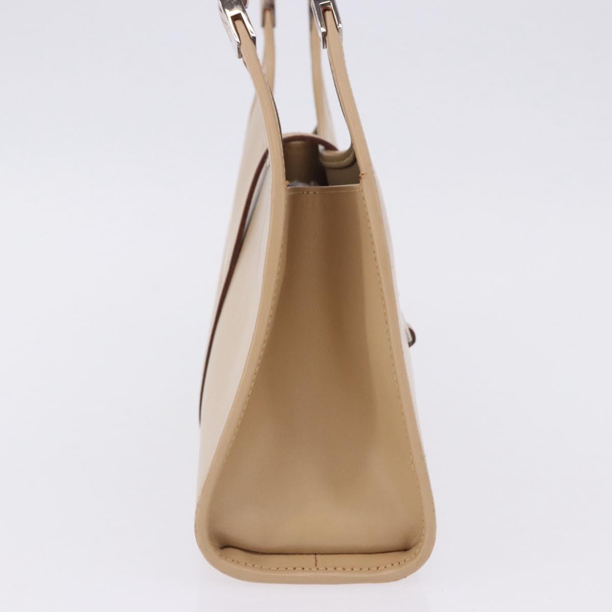 GUCCI Jackie Hand Bag Leather Beige Silver 002 1068 Auth 199675V