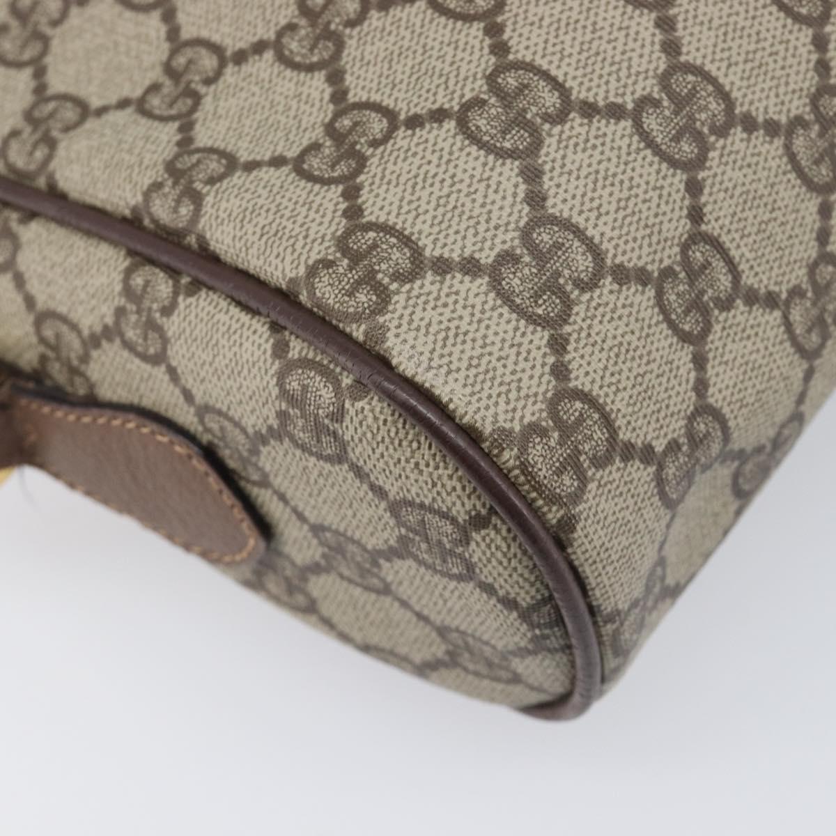 GUCCI GG Supreme Web Sherry Line Bag PVC Beige Gold 001 113 6472 Auth 199679