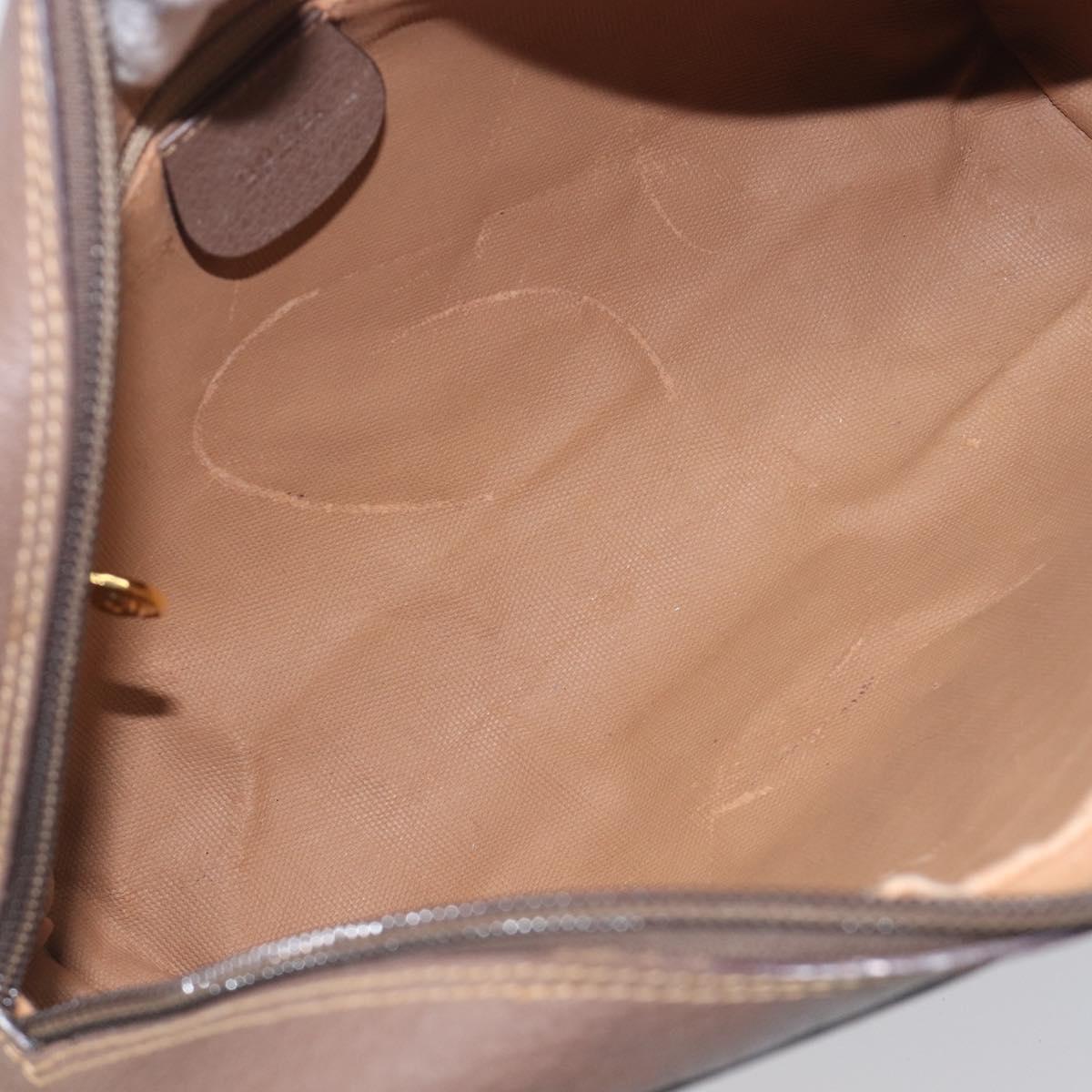 GUCCI GG Supreme Web Sherry Line Bag PVC Beige Gold 001 113 6472 Auth 199679