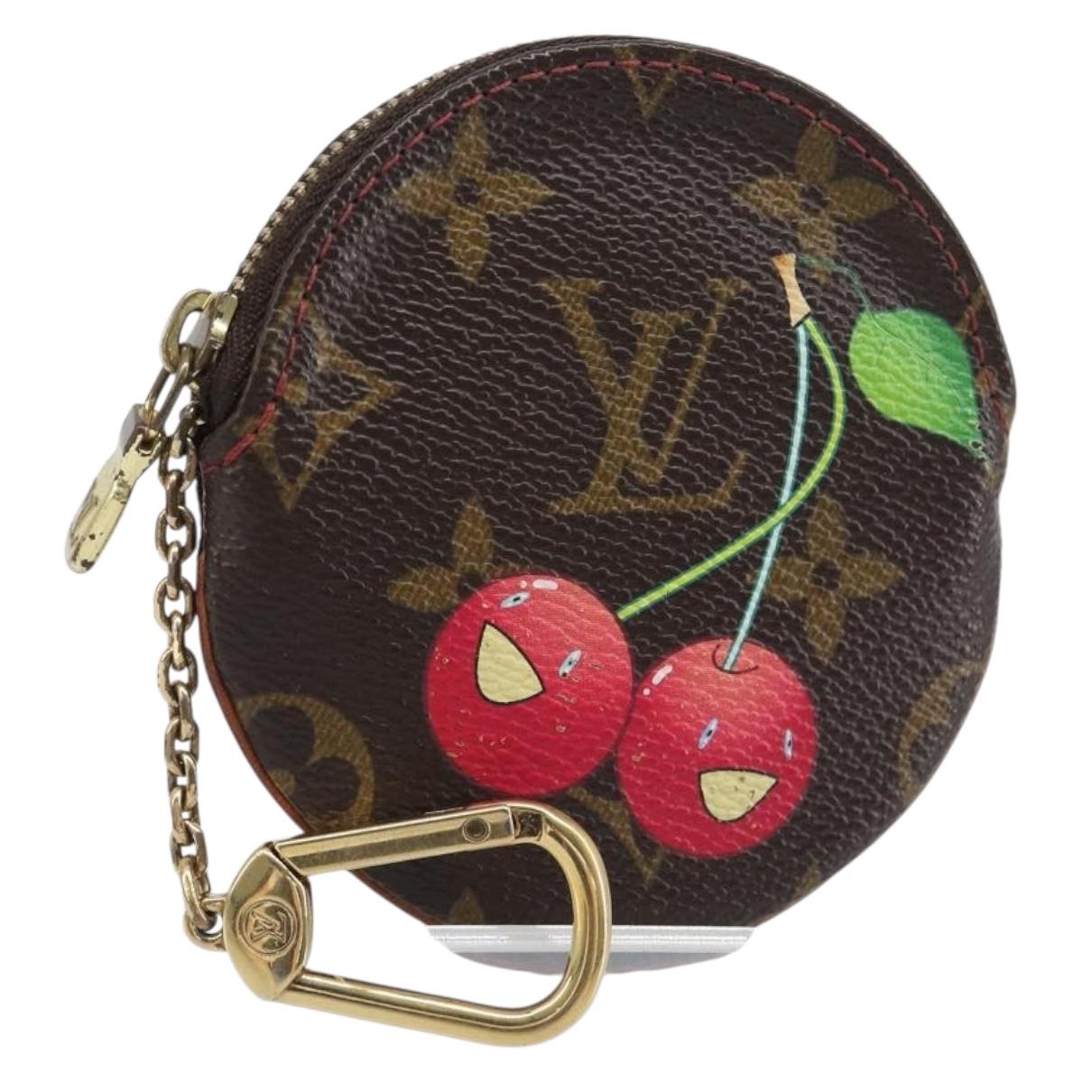 LOUIS VUITTON Monogram Cherry Porte Monnaie Ron Coin Purse M95043 Auth 199691V