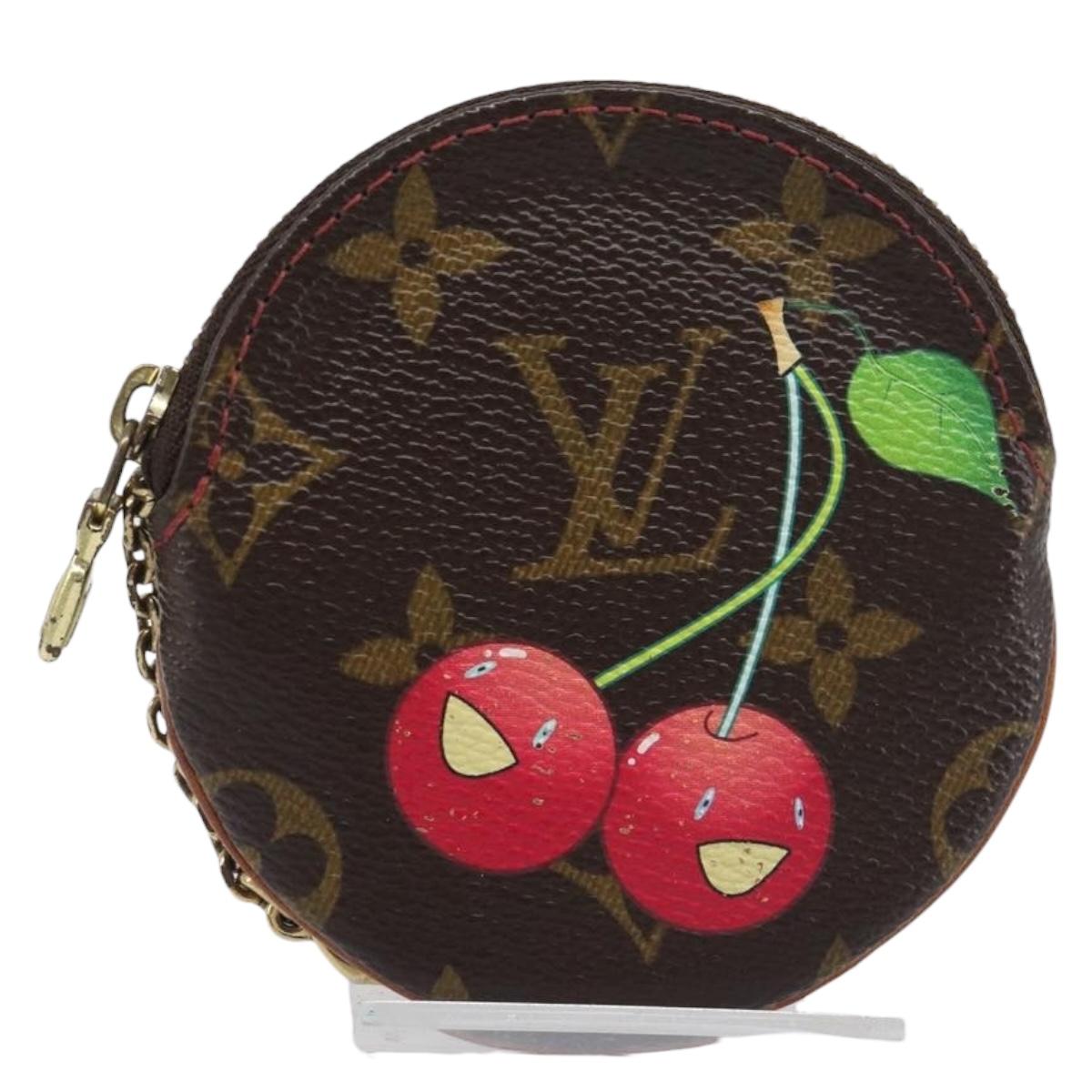 LOUIS VUITTON Monogram Cherry Porte Monnaie Ron Coin Purse M95043 Auth 199691V