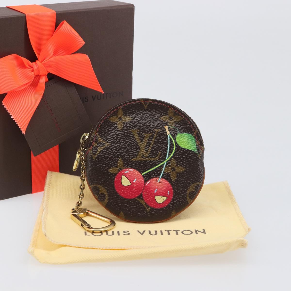 LOUIS VUITTON Monogram Cherry Porte Monnaie Ron Coin Purse M95043 Auth 199691V
