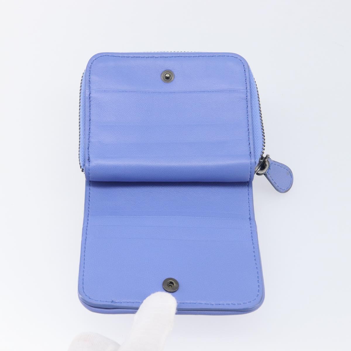 BOTTEGA VENETA INTRECCIATO Wallet Leather Light Blue Auth 199692V