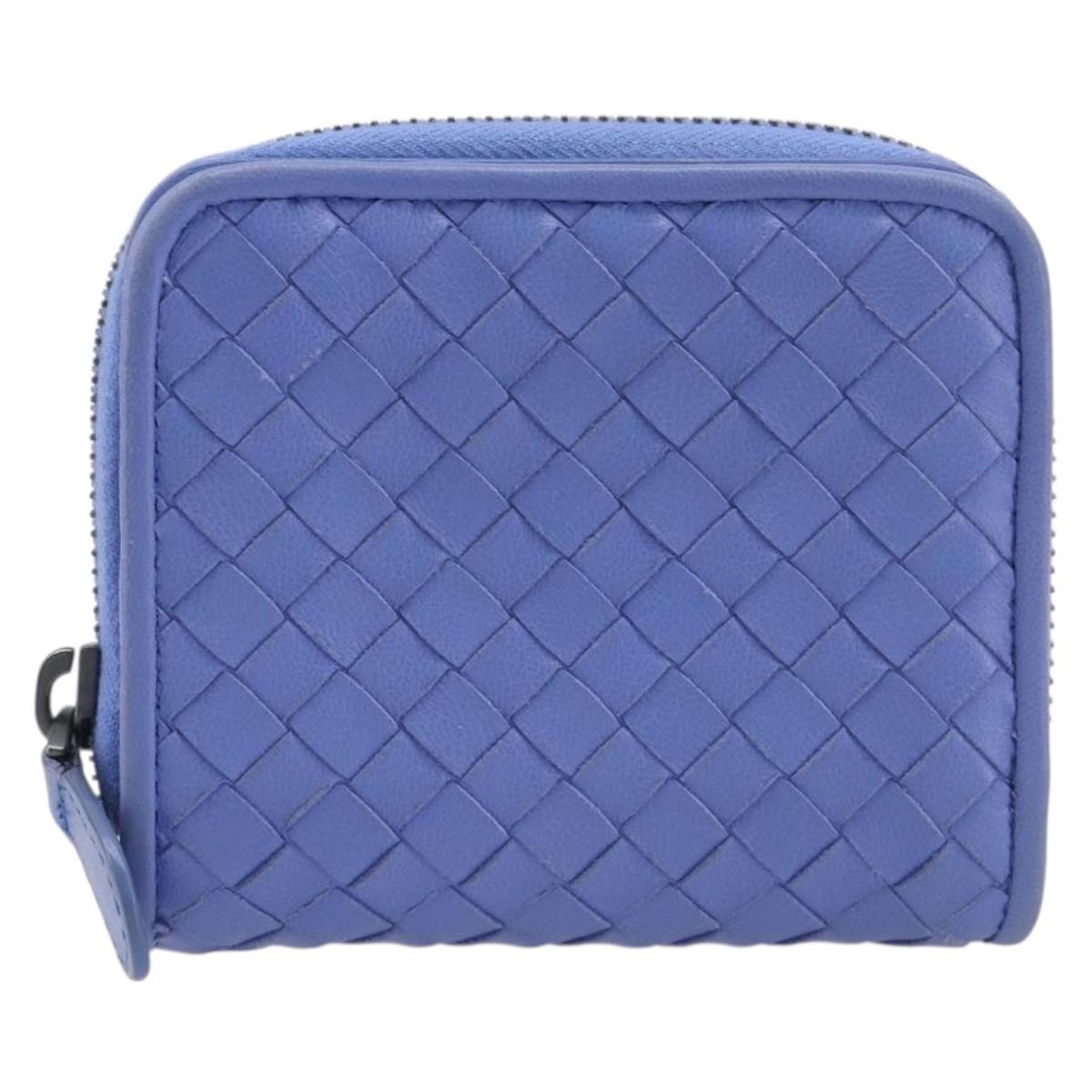 BOTTEGA VENETA INTRECCIATO Wallet Leather Light Blue Auth 199692V