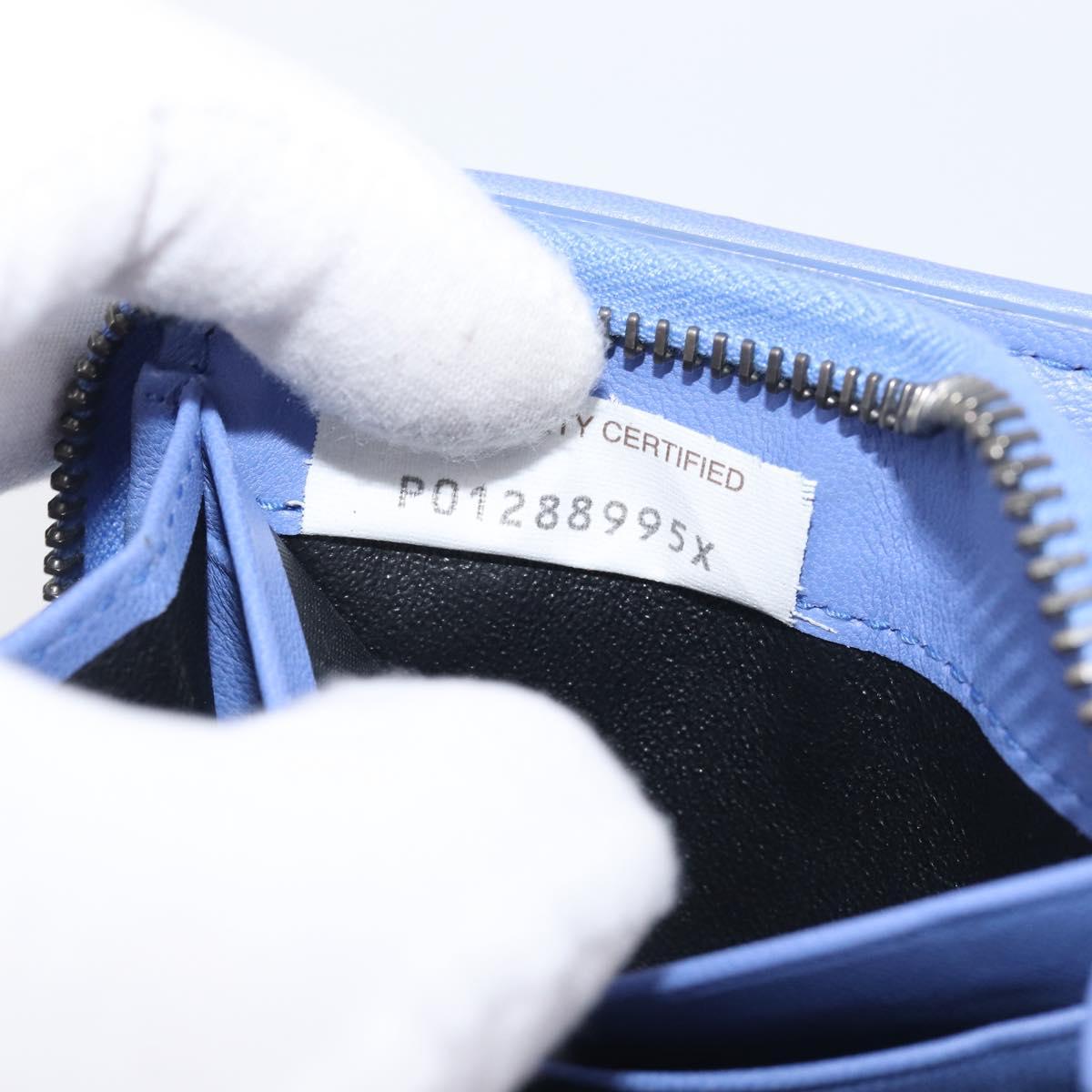 BOTTEGA VENETA INTRECCIATO Wallet Leather Light Blue Auth 199692V