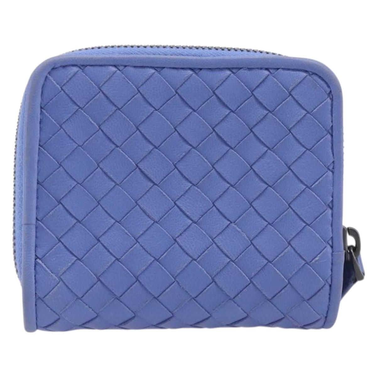 BOTTEGA VENETA INTRECCIATO Wallet Leather Light Blue Auth 199692V