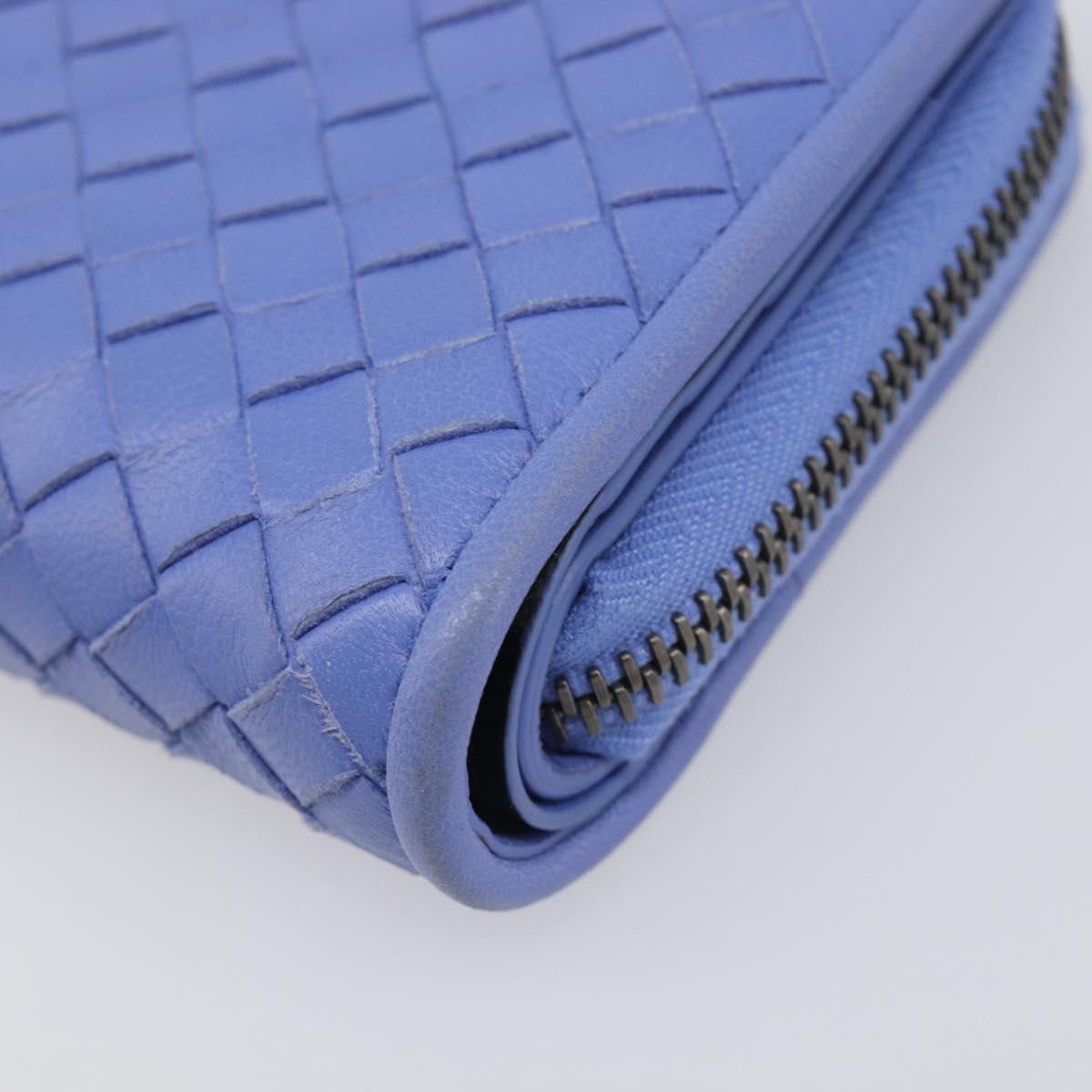 BOTTEGA VENETA INTRECCIATO Wallet Leather Light Blue Auth 199692V