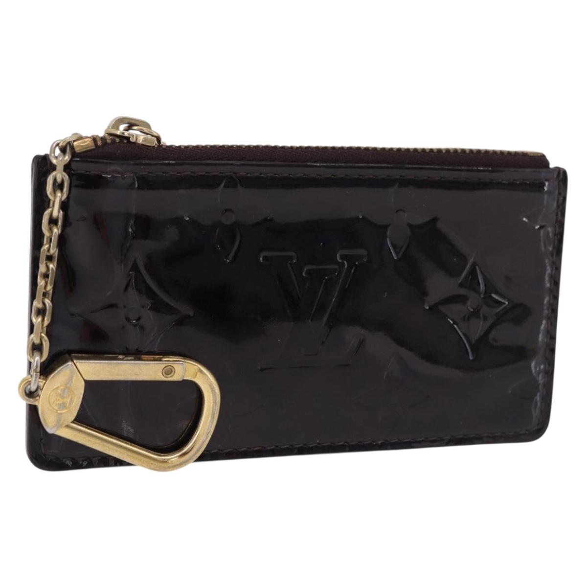 LOUIS VUITTON Monogram Vernis Pochette Cles Purse Amarante M93518 Auth 199694A
