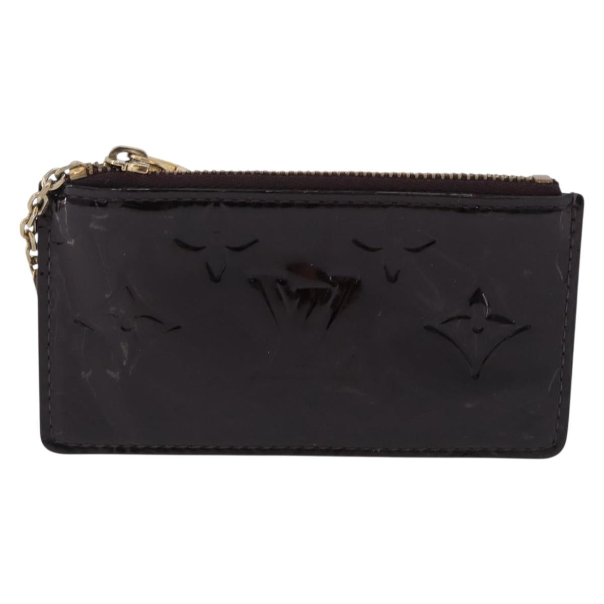 LOUIS VUITTON Monogram Vernis Pochette Cles Purse Amarante M93518 Auth 199694A