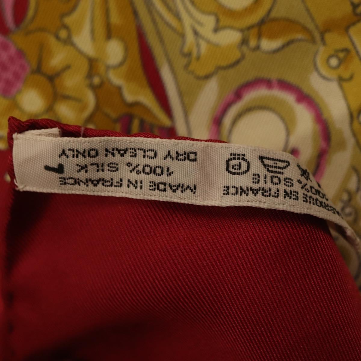 HERMES Carre 90 Scarf Silk Red Auth 199702M