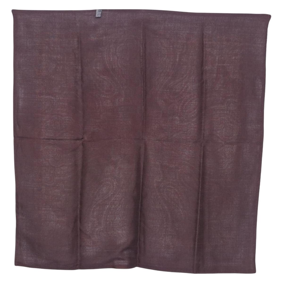 CHANEL Scarf Silk Brown CC Auth 199704M