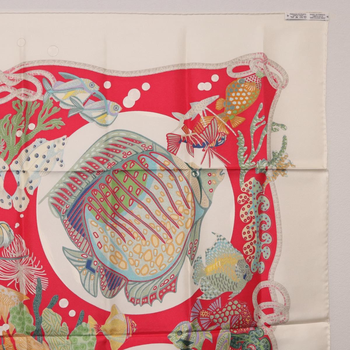 HERMES Carre 90 Scarf Silk Red Auth 199721M