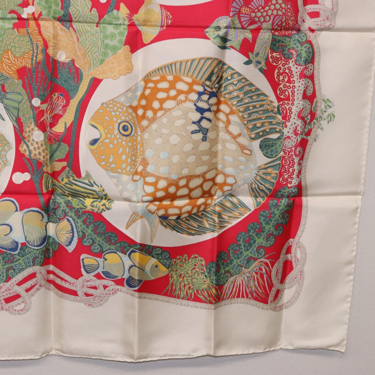 HERMES Carre 90 Scarf Silk Red Auth 199721M