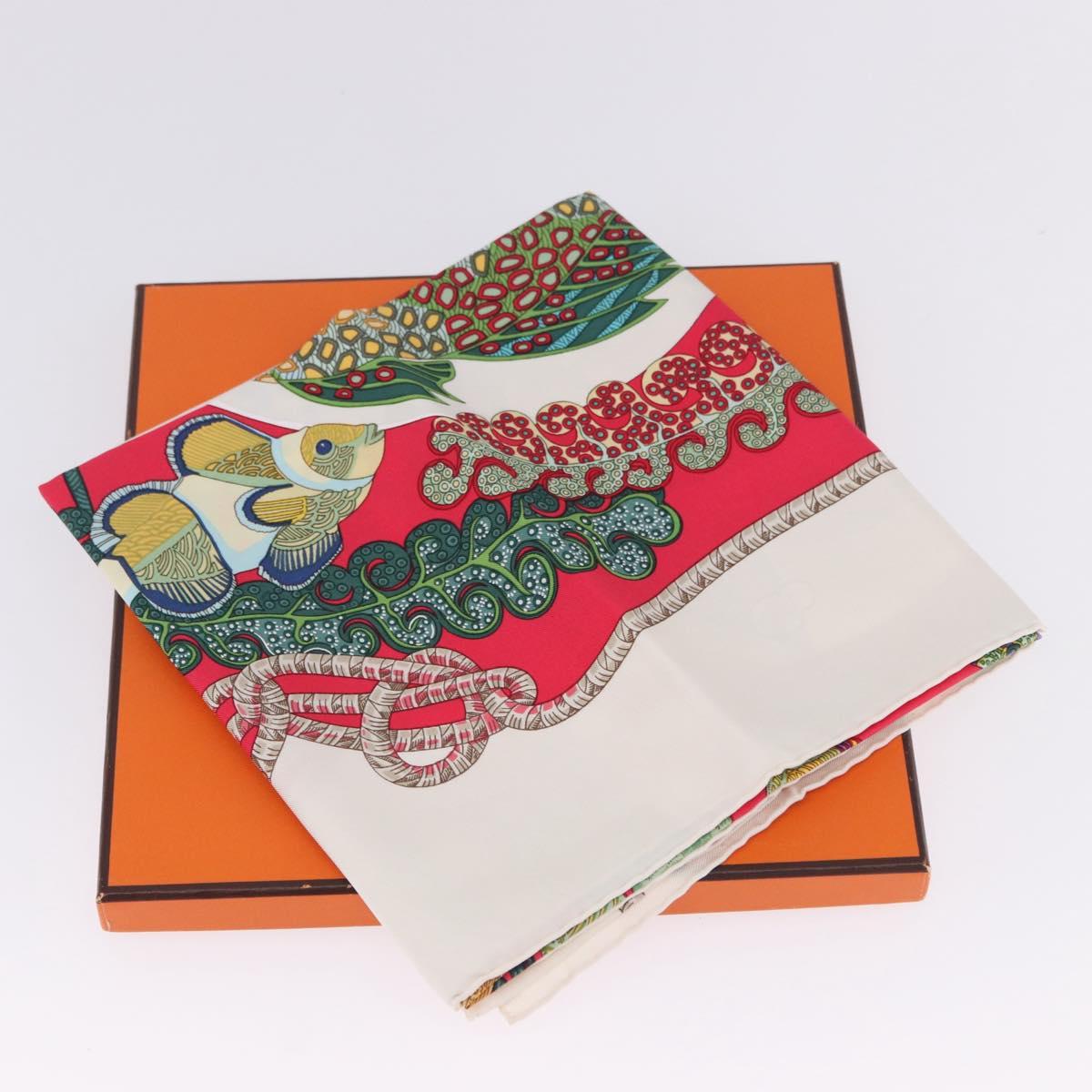 HERMES Carre 90 Scarf Silk Red Auth 199721M
