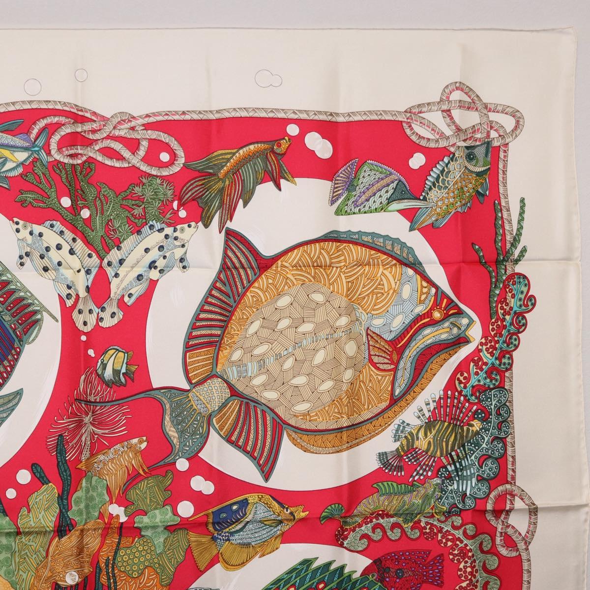 HERMES Carre 90 Scarf Silk Red Auth 199721M