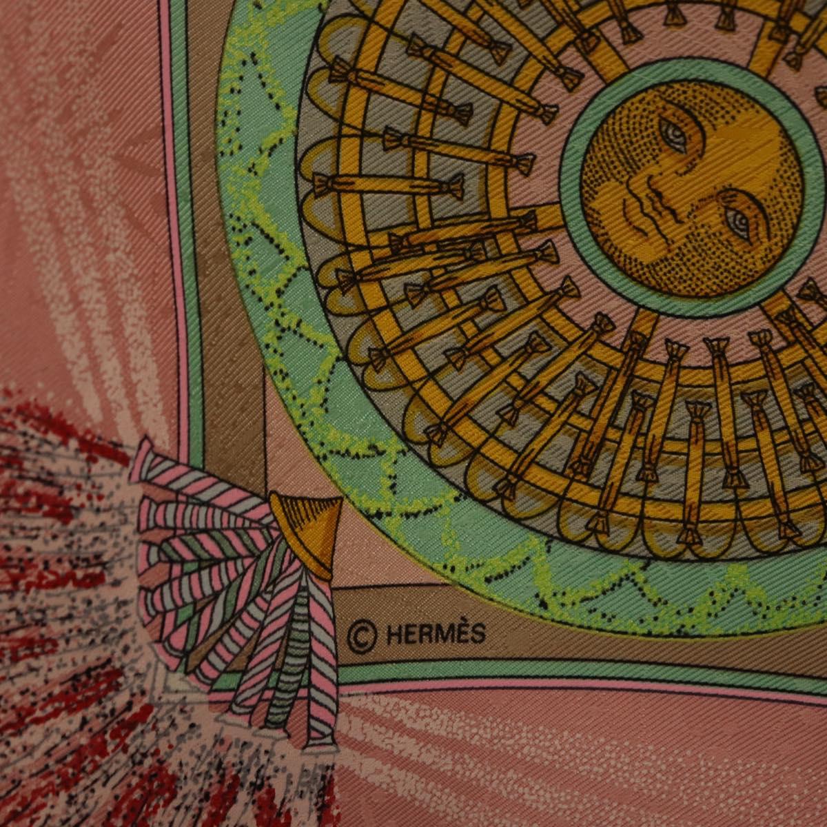 HERMES Carre 90 Scarf Silk Pink Auth 199729M